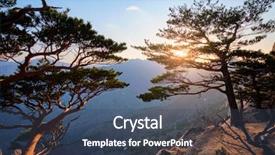  Presentation with rock stone - Audience pleasing PPT layouts consisting of sunset seoraksan national park backdrop and a  colored foreground