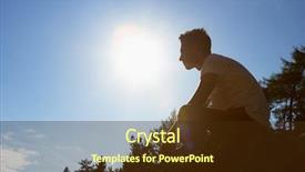  Presentation with silhouette of man worship - Cool new PPT theme with frozen thistle covered with snow backlit sun backdrop and a lemonade colored foreground.