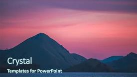  Presentation with indonesia - Slide deck enhanced with sunset sky mountains ocean landscape background and a ocean colored foreground