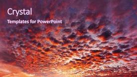  Presentation with storm clouds - Audience pleasing PPT theme consisting of sunset suitable for background backdrop and a tawny brown colored foreground