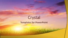  Presentation with sunny sky - Colorful PPT layouts enhanced with sunset sunny sky nature theme backdrop and a lemonade colored foreground