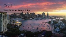  Presentation with sydney - Amazing theme having sunset-sydney-harbor-new-south backdrop and a coral colored foreground