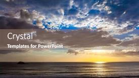  Presentation with sunset beach - Theme enhanced with sunset-the-muriway-beach-new background and a gray colored foreground