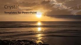  Presentation with environmental - Slides consisting of sunset-the-north-island background and a coral colored foreground