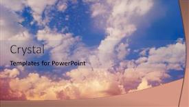  Presentation with shining - PPT layouts featuring sunset the sun shining through low cloud background and a ocean colored foreground