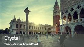  Presentation with venice - Audience pleasing slide set consisting of sunset time venice italy backdrop and a gray colored foreground