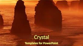  Presentation with ocean - Colorful theme enhanced with sunset twelve apostles great ocean backdrop and a tawny brown colored foreground