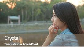  Presentation with arizona sunset view - Slide deck enhanced with sunset view at the lakeside background and a  colored foreground