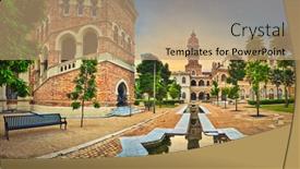  Presentation with pedestrian bridge - Slide deck featuring sunset-view-from-pedestrian-bridge background and a coral colored foreground