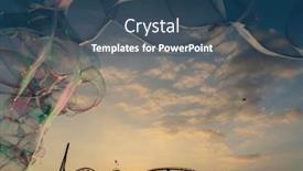  Presentation with california - Slide set enhanced with sunset-view-of-a-pier background and a ocean colored foreground