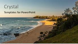  Presentation with queensland - PPT theme consisting of sunset view of shelly beach at caloundra sunshine coast queensland australia background and a light blue colored foreground