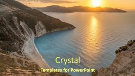  Presentation with popular - PPT theme featuring sunset-view-of-the-famous background and a tawny brown colored foreground