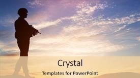  Presentation with army - Presentation featuring sunset war army military background and a lemonade colored foreground