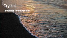  Presentation with wave - Amazing slide set having sunset wave and sand perfect backdrop and a coral colored foreground