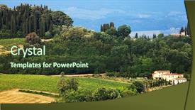  Presentation with vine - Amazing slide set having sunset wineyard - vine in tuscany italy europe backdrop and a tawny brown colored foreground