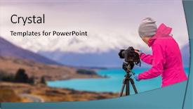  Presentation with travel - Slides having sunset with autumn background background and a lemonade colored foreground