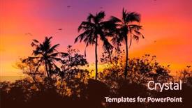  Presentation with sri lanka temples - Beautiful slide set featuring sunset with birds at bird backdrop and a wine colored foreground
