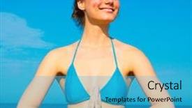  Presentation with sunshine - Theme featuring sunshine around me model under sun background and a teal colored foreground