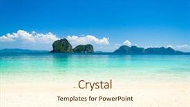  Presentation with sunshine - Cool new presentation theme with sunshine scene beach holiday backdrop and a cream colored foreground