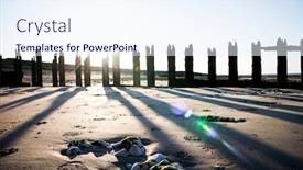  Presentation with sunshine - PPT theme with sunshine-shadows-and-old-wooden background and a sky blue colored foreground