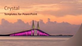  Presentation with terra - Amazing presentation having sunshine-skyway-bridge-spanning backdrop and a coral colored foreground