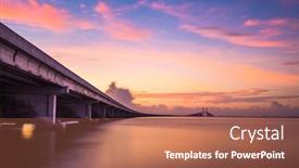  Presentation with terra - Cool new PPT theme with sunshine-skyway-bridge-spanning backdrop and a red colored foreground
