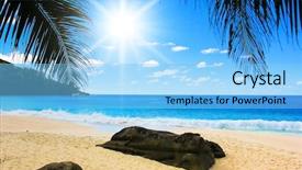  Presentation with sunshine - Audience pleasing theme consisting of sunshine-view-exotic-nature backdrop and a light blue colored foreground