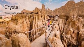  Presentation with sunshine - PPT layouts featuring sunshine view of rocky moon background and a coral colored foreground