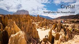  Presentation with sunshine - Slides having sunshine view of rocky moon background and a light blue colored foreground