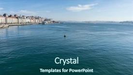  Presentation with open meetings sunshine - Slides enhanced with sunshine view of the santander background and a ocean colored foreground