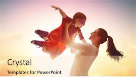  Presentation with super kid - Cool new presentation with super - mother and her child girl backdrop and a lemonade colored foreground