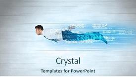  Presentation with data - Slides featuring super fast with data numbers background and a sky blue colored foreground