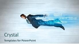  Presentation with data - Presentation consisting of super fast with data numbers background and a sky blue colored foreground