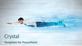  Presentation with data - Amazing slide set having super fast with data numbers backdrop and a  colored foreground