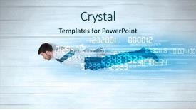  Presentation with data - Beautiful slides featuring super fast with data numbers backdrop and a  colored foreground