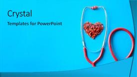  Presentation with goji - PPT layouts enhanced with super food - heart made of goji berries background and a light gray colored foreground