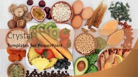  Presentation with food minerals - Slides consisting of super-food-for-vitality-energy background and a coral colored foreground