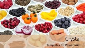  Presentation with herbal medicine - Beautiful slides featuring super food nutrition backdrop and a coral colored foreground