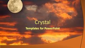  Presentation with beautiful nature - PPT theme consisting of super-full-moon-beautiful-nature background and a tawny brown colored foreground