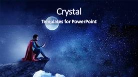  Presentation with super hero - PPT layouts featuring super hero alone mixed media background and a navy blue colored foreground