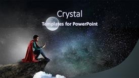  Presentation with super hero - Presentation having super-hero-alone-mixed-media background and a wine colored foreground