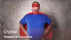  Presentation with universe - Presentation theme consisting of super hero defender background and a violet colored foreground