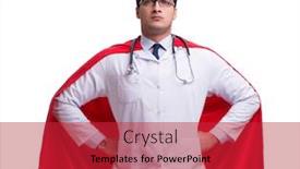  Presentation with super hero - Amazing presentation design having super-hero-doctor-isolated backdrop and a red colored foreground