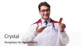  Presentation with super hero - PPT layouts with super hero doctor isolated background and a white colored foreground