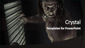  Presentation with super hero - Presentation theme having super hero in the cage background and a black colored foreground