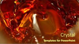  Presentation with spirit - Cool new presentation design with spirit into glass ice cubes backdrop and a tawny brown colored foreground