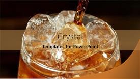  Presentation with shot - Presentation theme with super-macro-shot-of-pouring background and a yellow colored foreground