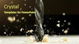  Presentation with wood board - Presentation theme having super-macro-shot-of-steel background and a wine colored foreground