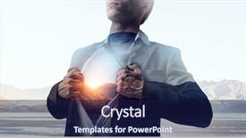  Presentation with city - PPT theme having super man - exposure of businessman and modern background and a  colored foreground
