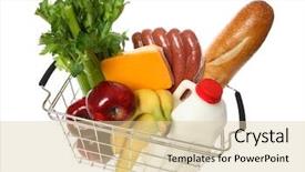  Presentation with groceries cart - Cool new presentation theme with super market - groceries in basket backdrop and a lemonade colored foreground